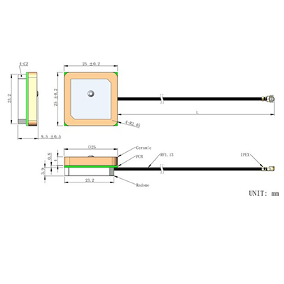 GPS Antenna 18*18/20*20/25*25 JCN050